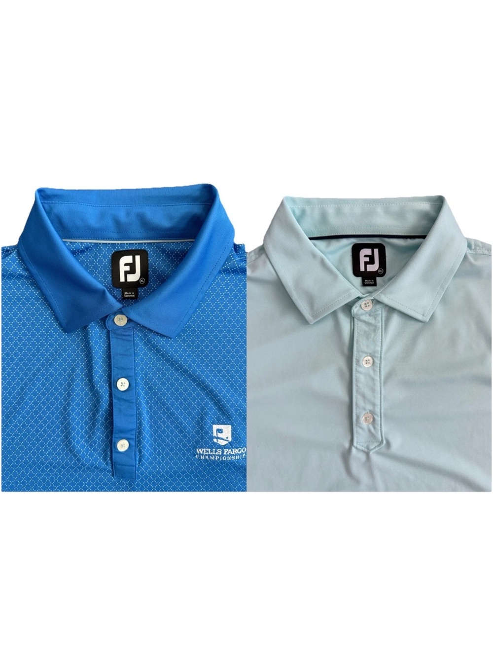 Lot Of 2 FootJoy Men’s Blue Polo Short Sleeve Shirts Size XL